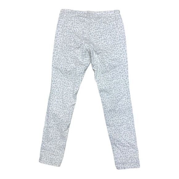 Loft Modern Skinny Fit Neutral Gray White Leopard Print Jeans Size 27 EUC - Picture 6 of 6